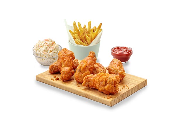 Repas Avec 6 Ailes de Poulet