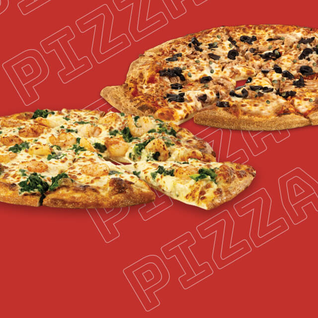 una Pizza & Shrimp Pizza
